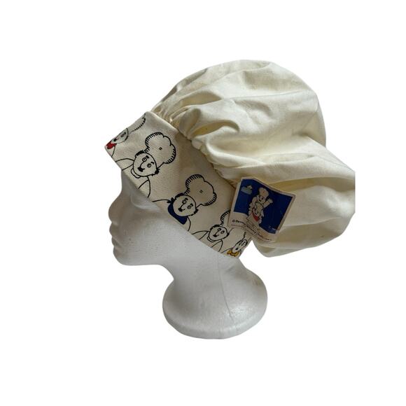 BARNEY SALTZBERG CHEF Hat Vintage *NEW* Ivory Toque Cartoon Adult One Size - Picture 2 of 9